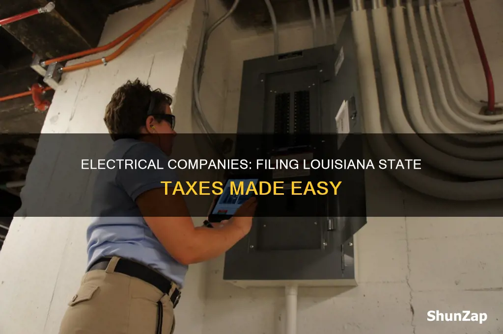 how to file louisiana state taxes for electrical companies