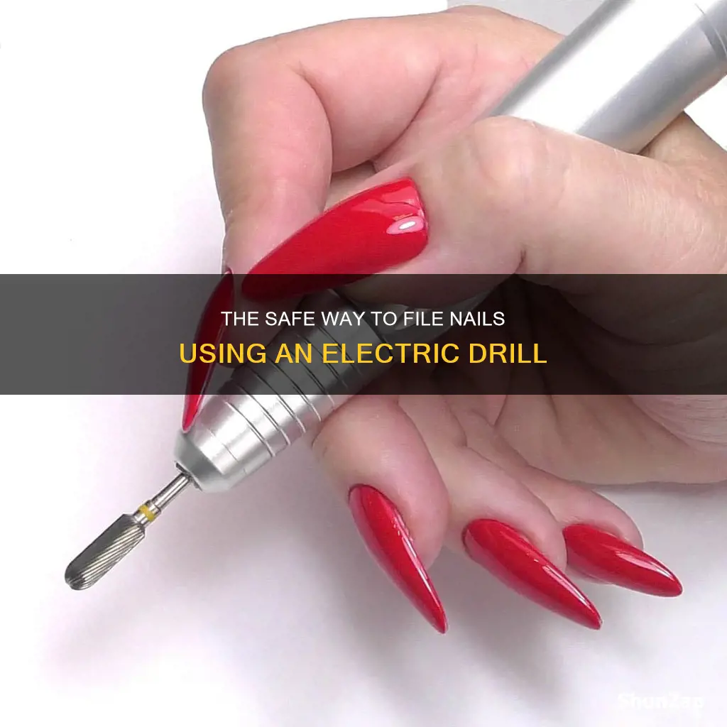 how to file nails with electric drill