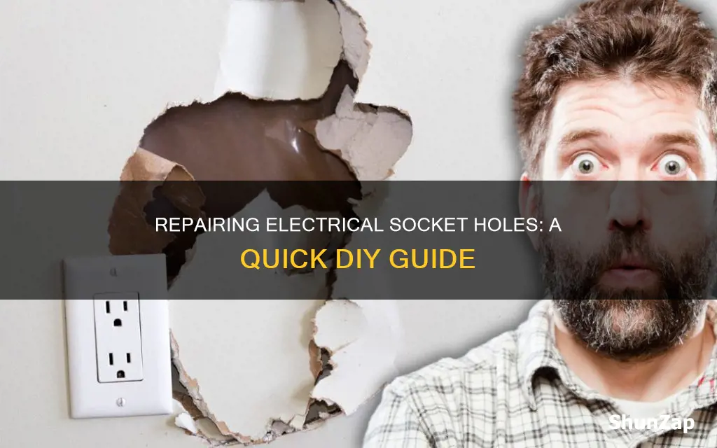 how to fill holes around electrical socket
