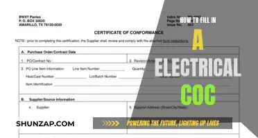 Electrical COC: Filling Out the Certificate Correctly