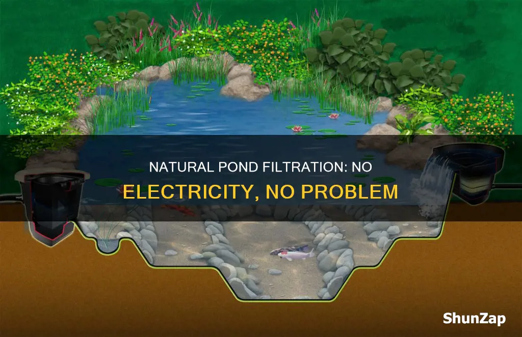 how to filter a pond without electricity