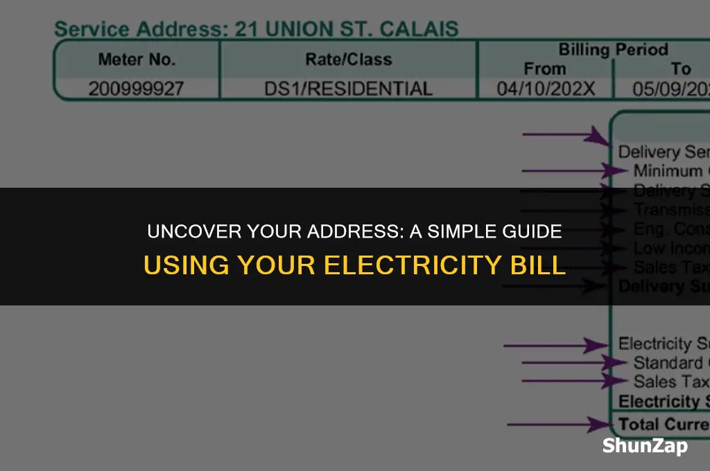how to find address by using electricity bill