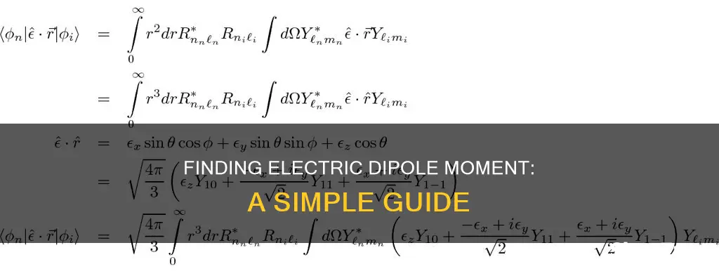 how to find an electric dipole moment