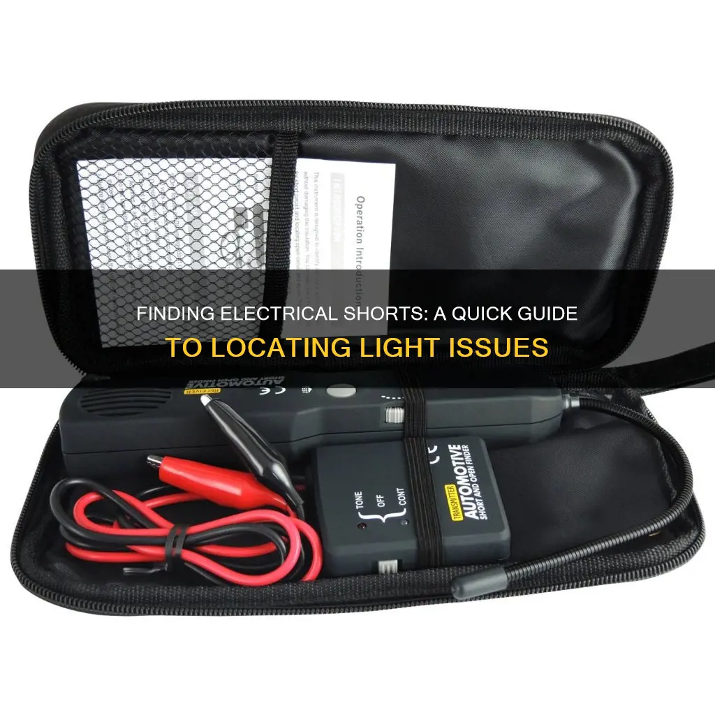 how to find an electrical light short