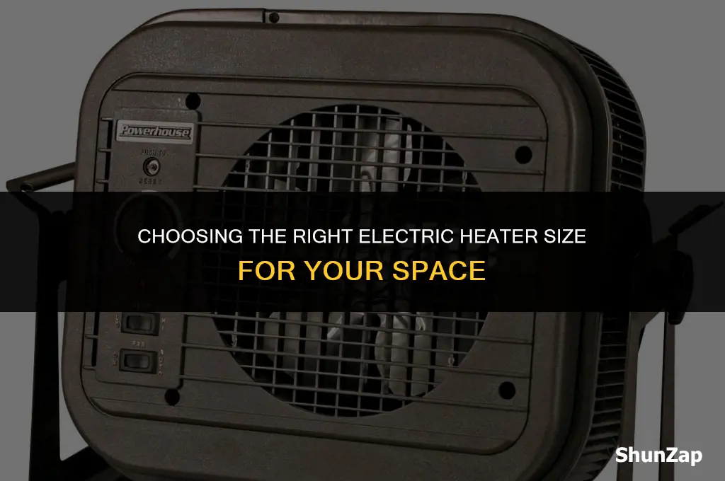 how to find electric heater size