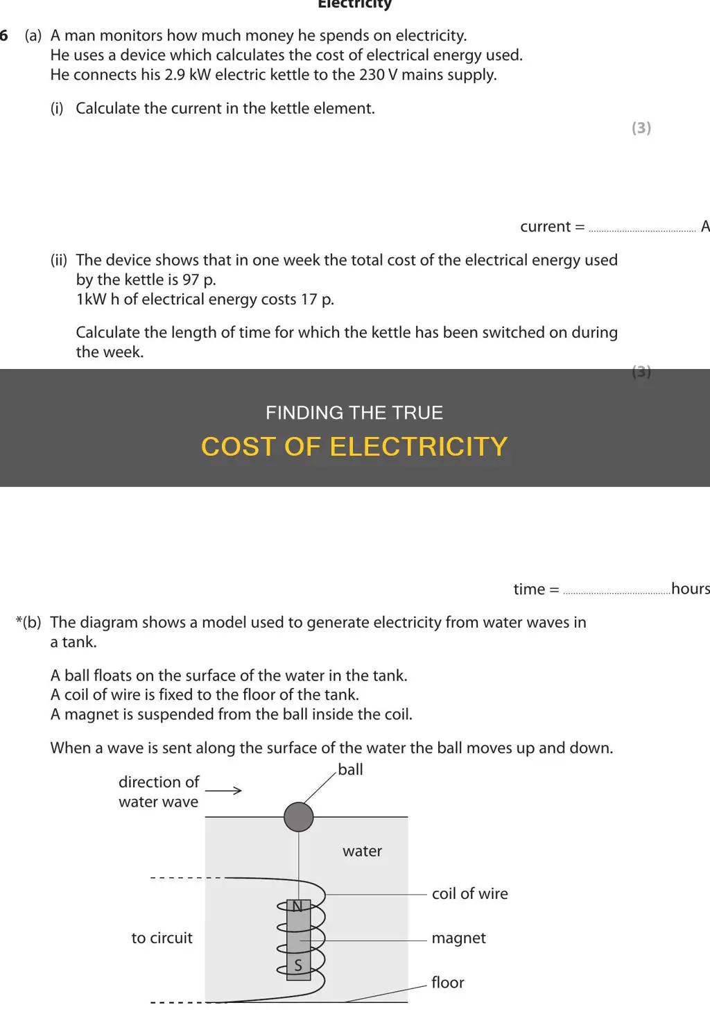 how to find fixed cost of electricity