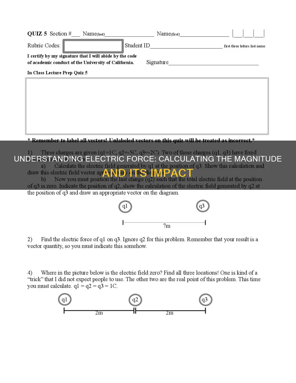 how to find magnitude of electric force