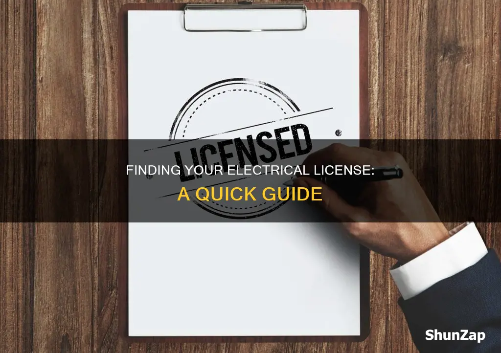 how to find my electrical license number