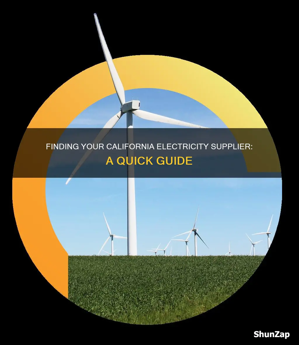 how to find my electricity supplier california