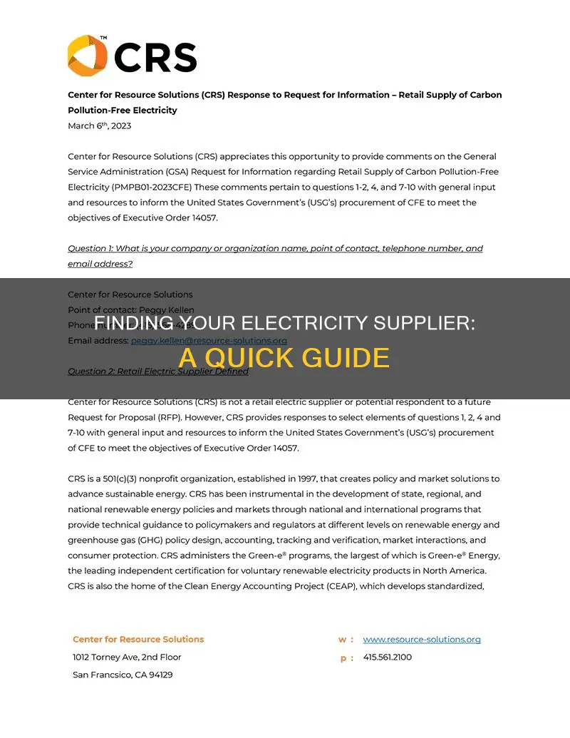 how to find my electricity supplier number