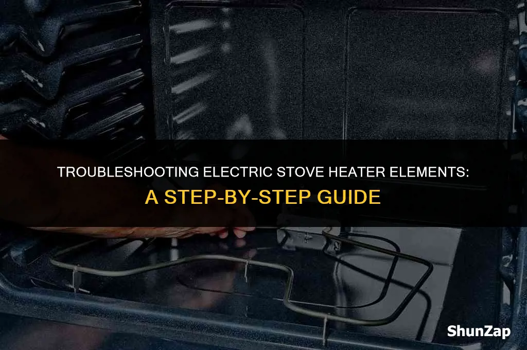 how to find out which heater element on electric stove