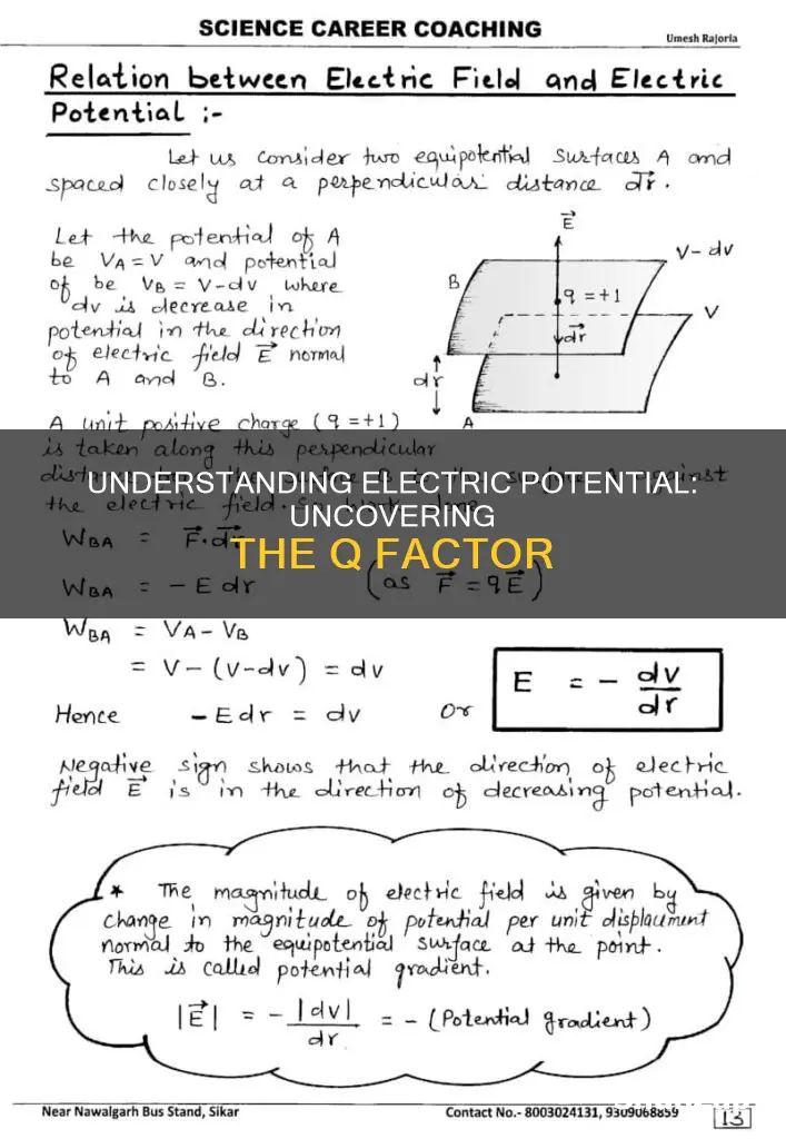 how to find q from electric potential