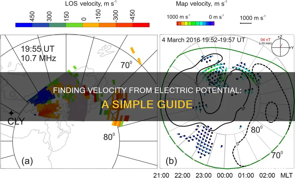 how to find velocity from electric potential