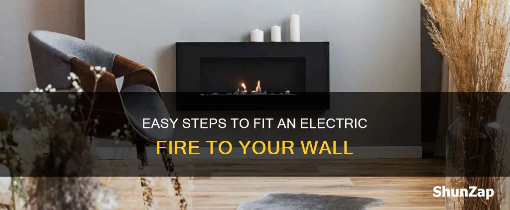 how to fit electric fire to wall