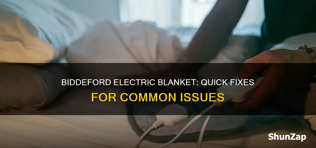 how to fix a biddeford electric blanket