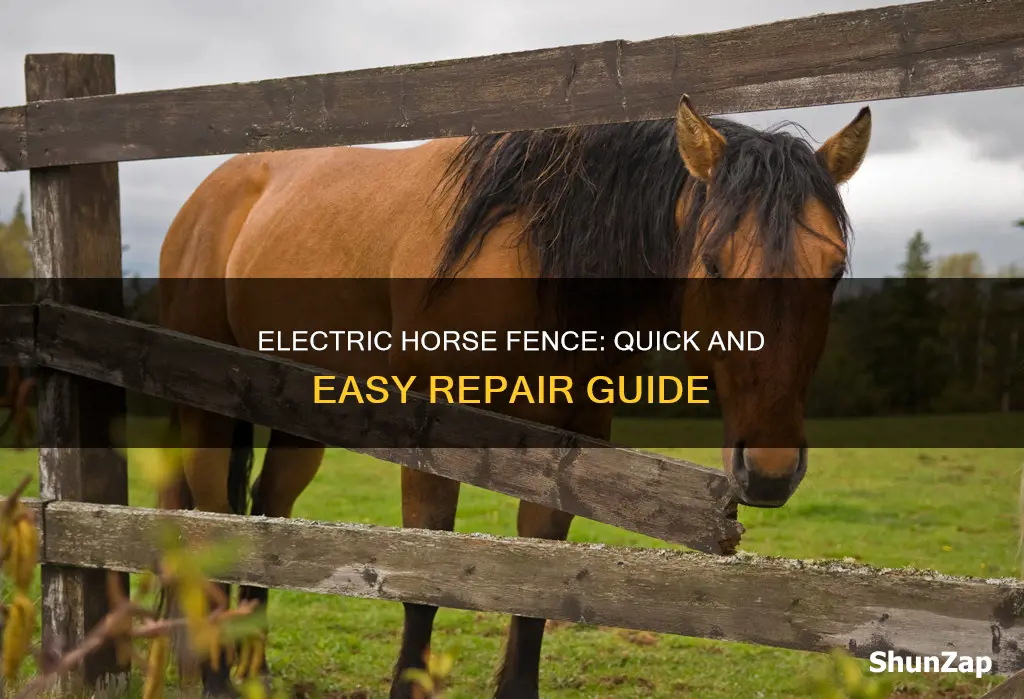 how to fix a electric horse fence