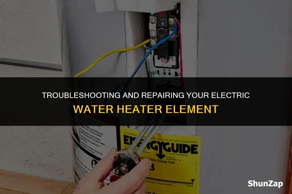 how to fix a electric water heater element
