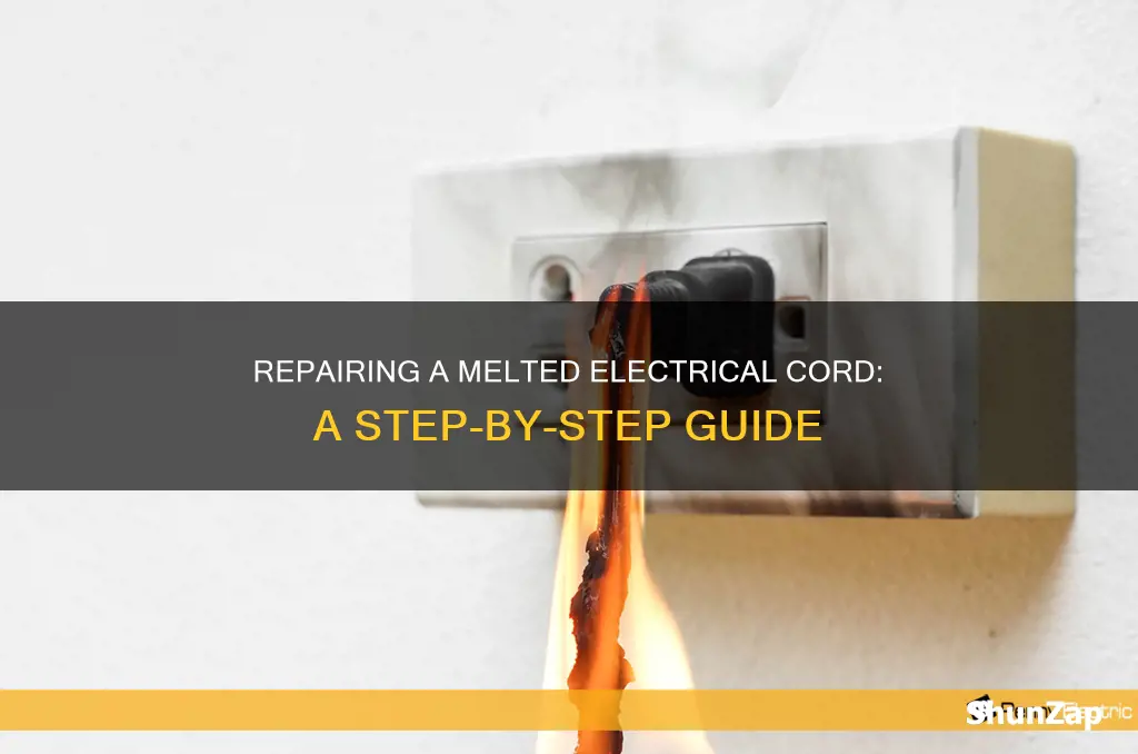 how to fix a melted electrical cord