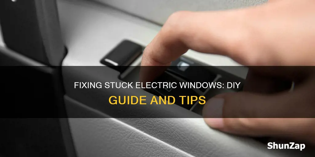 how to fix a stuck electric window