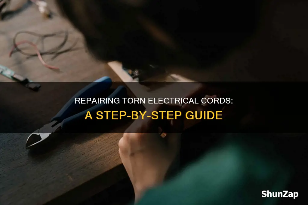 how to fix a torn electrical cord