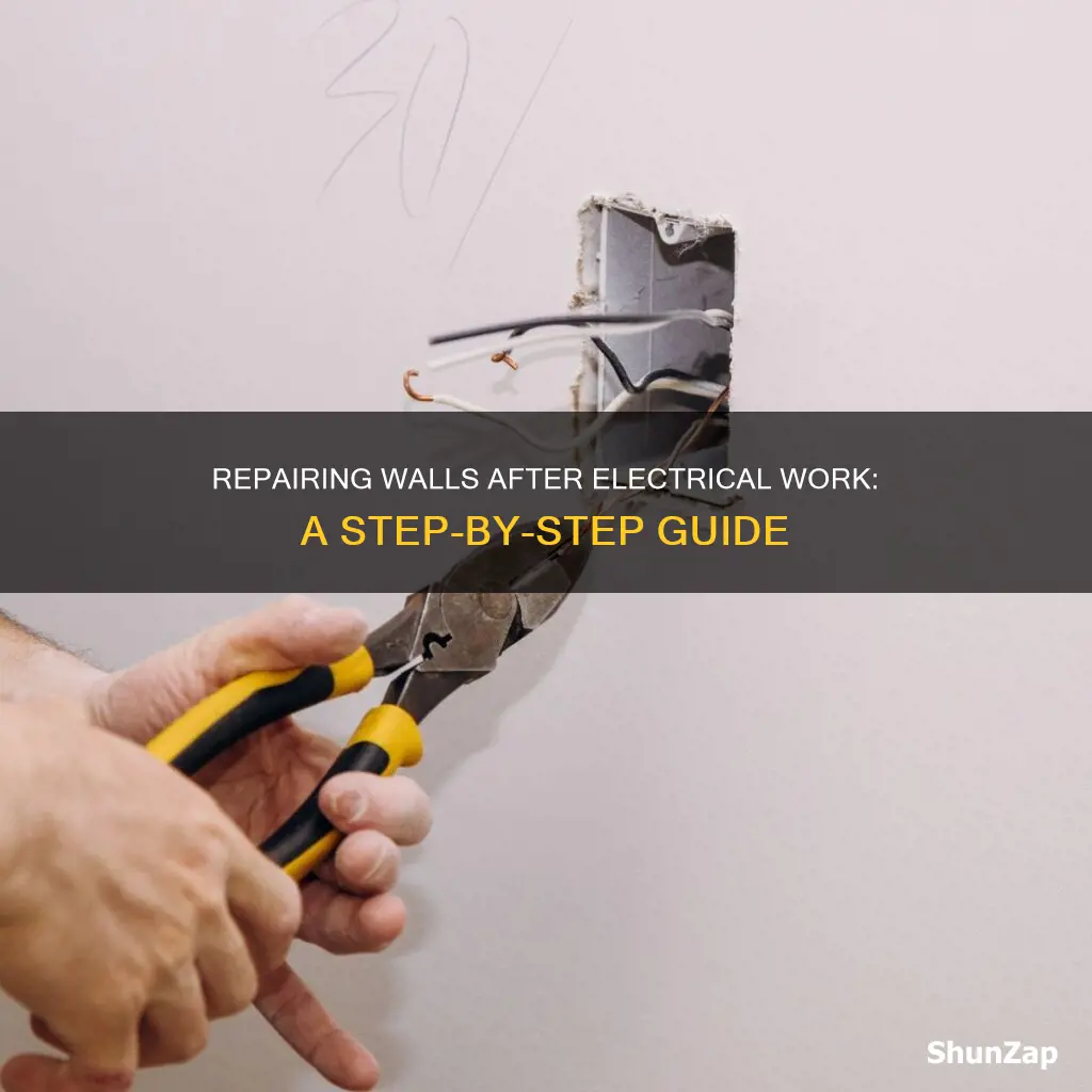 how to fix a wall after electrical