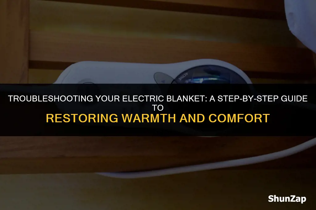 how to fix an electric blanket that no longer heats