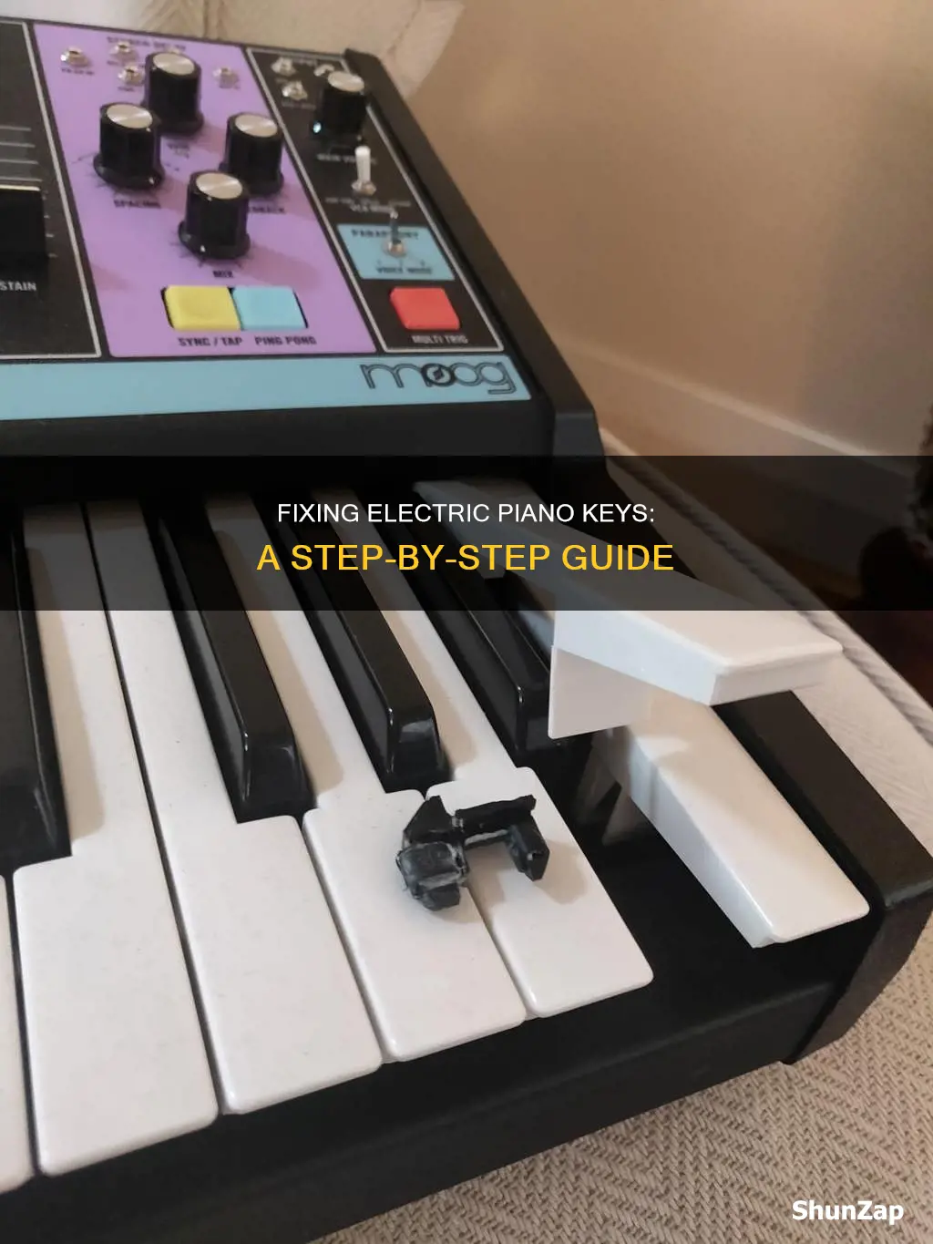 how to fix an electric piano key