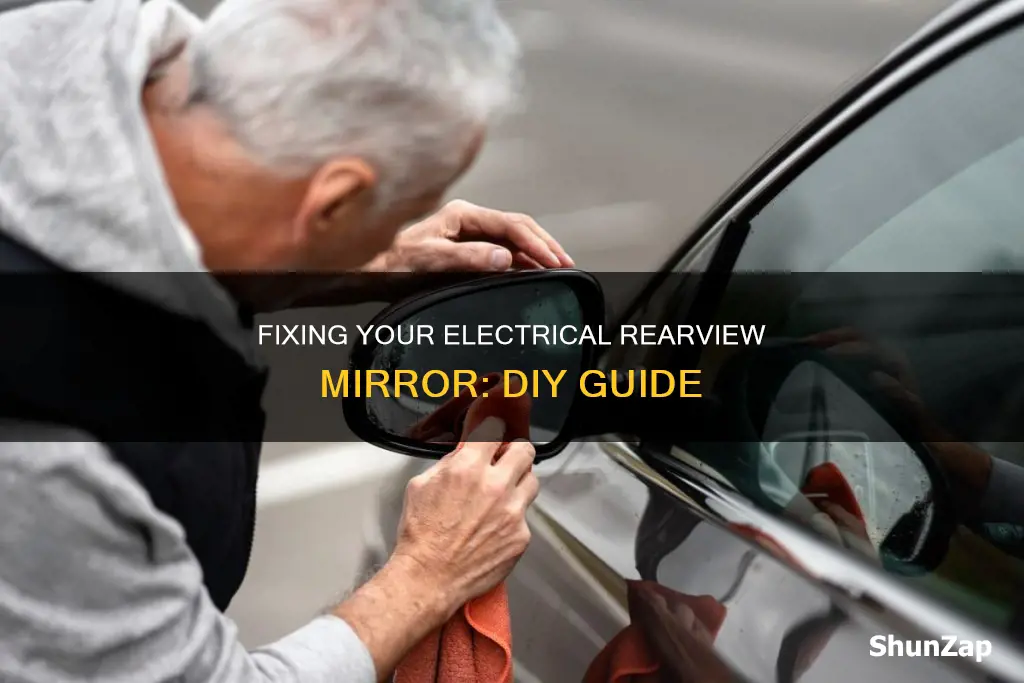 how to fix broken electrical rearview mirror