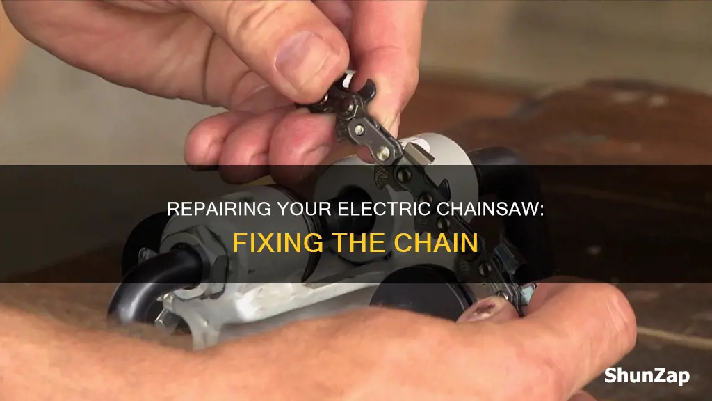 how to fix chain on electric chainsaw
