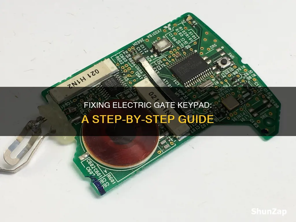 how to fix electric gate key button