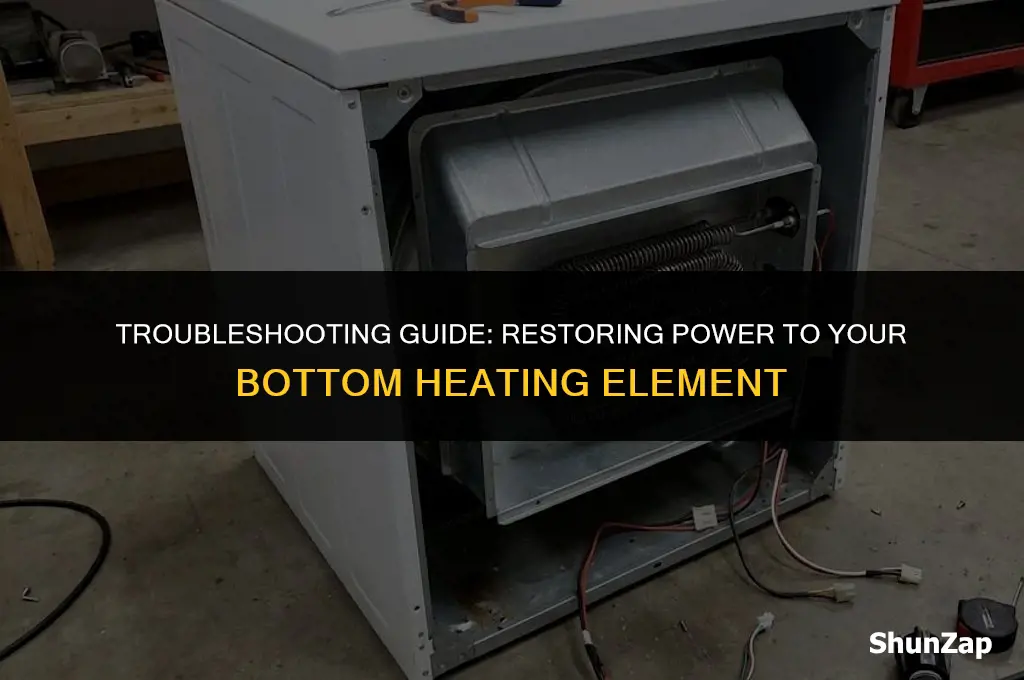 how to fix electric power to bottom heating element