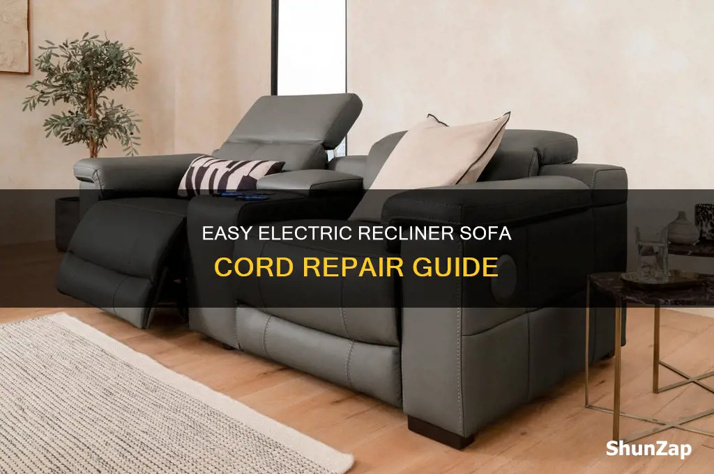 how to fix electric recliner sofa cord