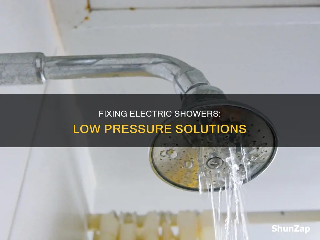 how to fix electric shower low pressure