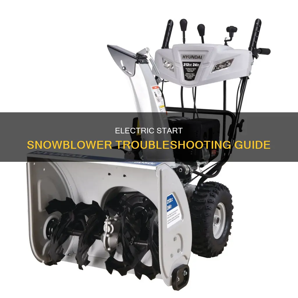 how to fix electric start on snowblower
