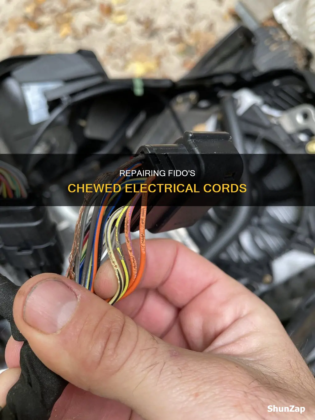 how to fix electrical cords dog chewed