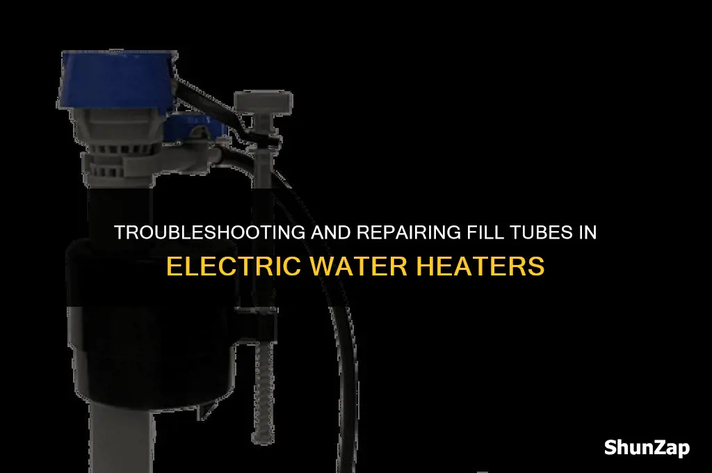 how to fix fill tube in electric water heater