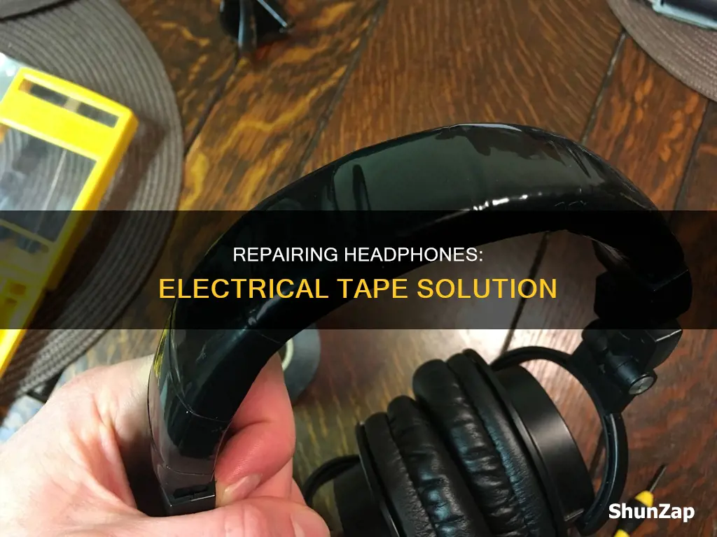 how to fix headphones with electrical tape