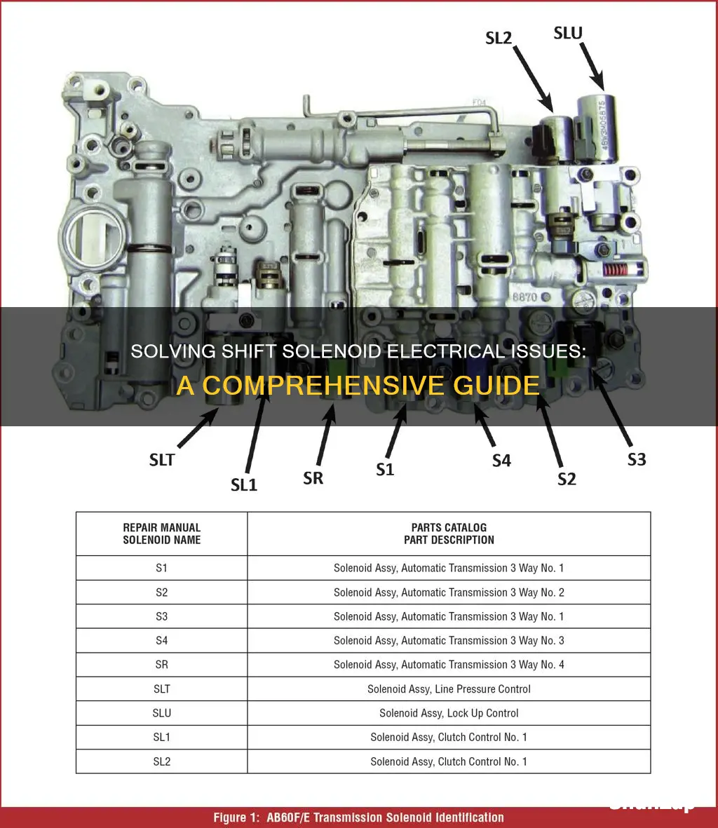 how to fix shift solenoid a electrical
