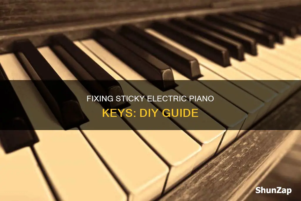 how to fix sticky electric piano keys