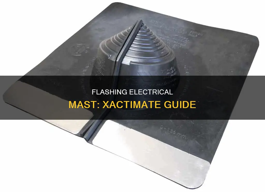 how to flash around electrical mast xactimate