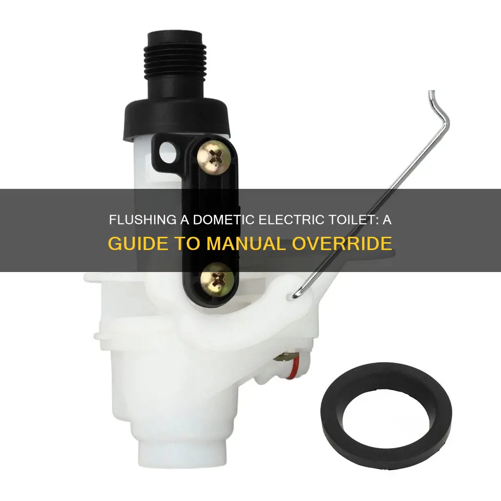 how to flush dometic electric toilet without