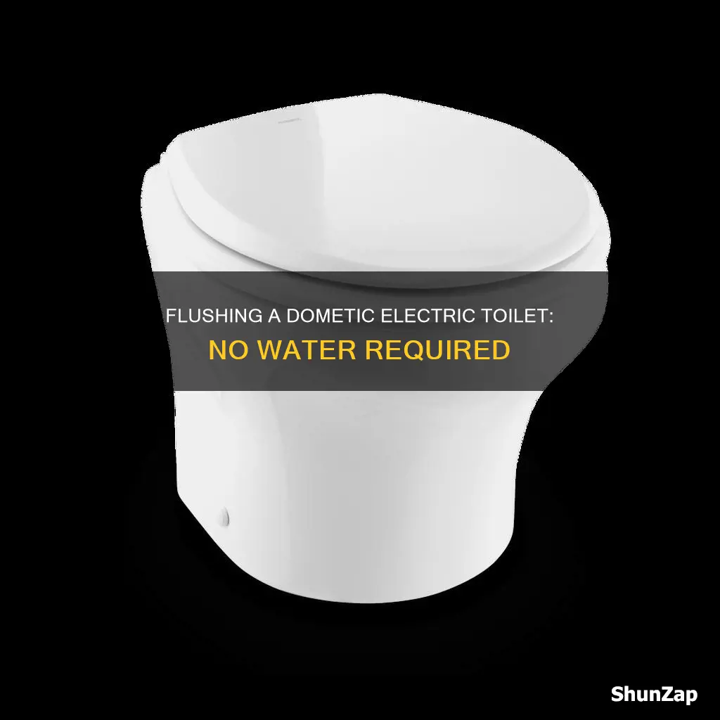 how to flush dometic electricity toliet without