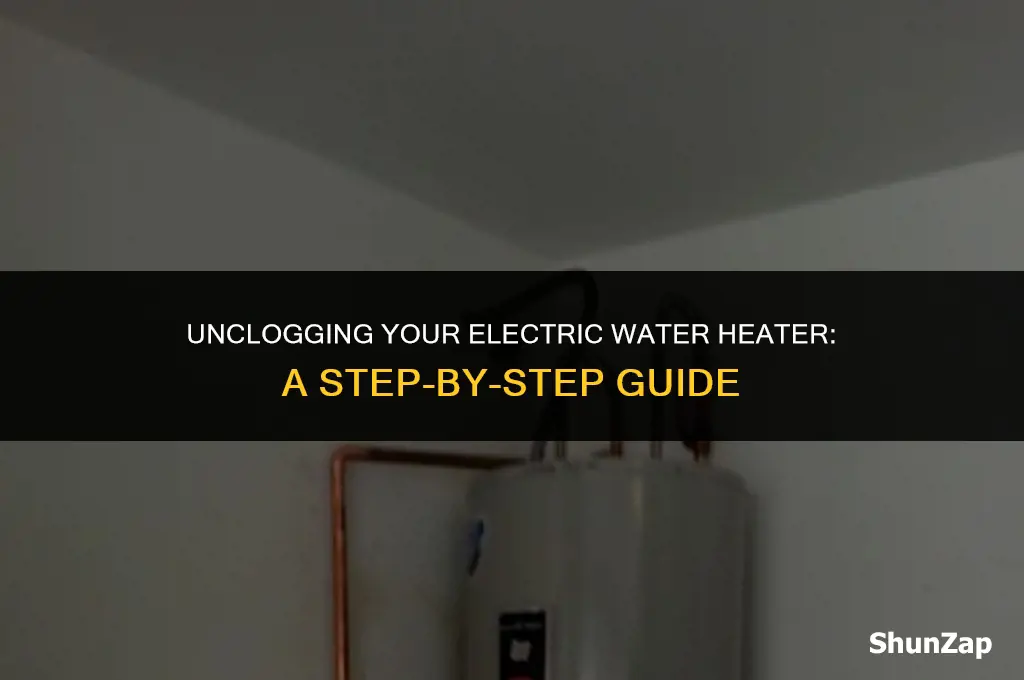 how to flush electric water heater clog