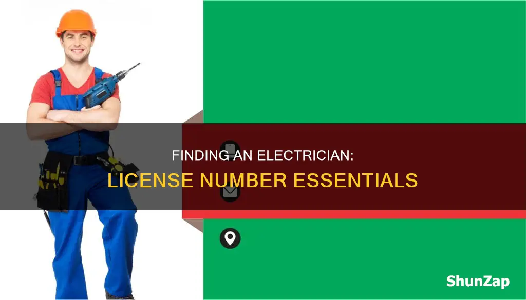 how to fond an electrical license number