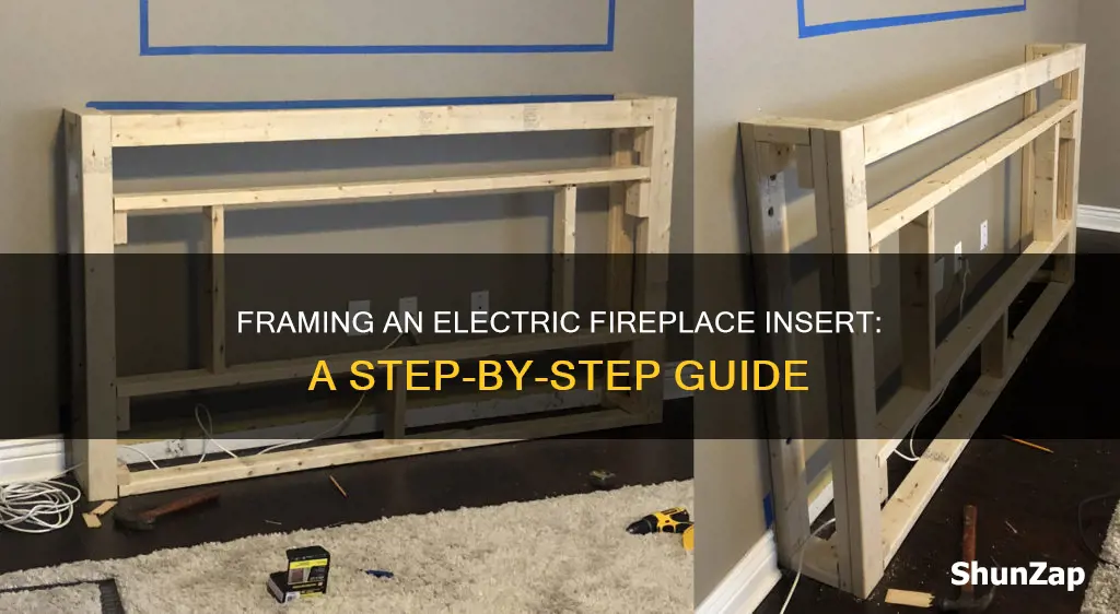 how to frame a electric fireplace insert