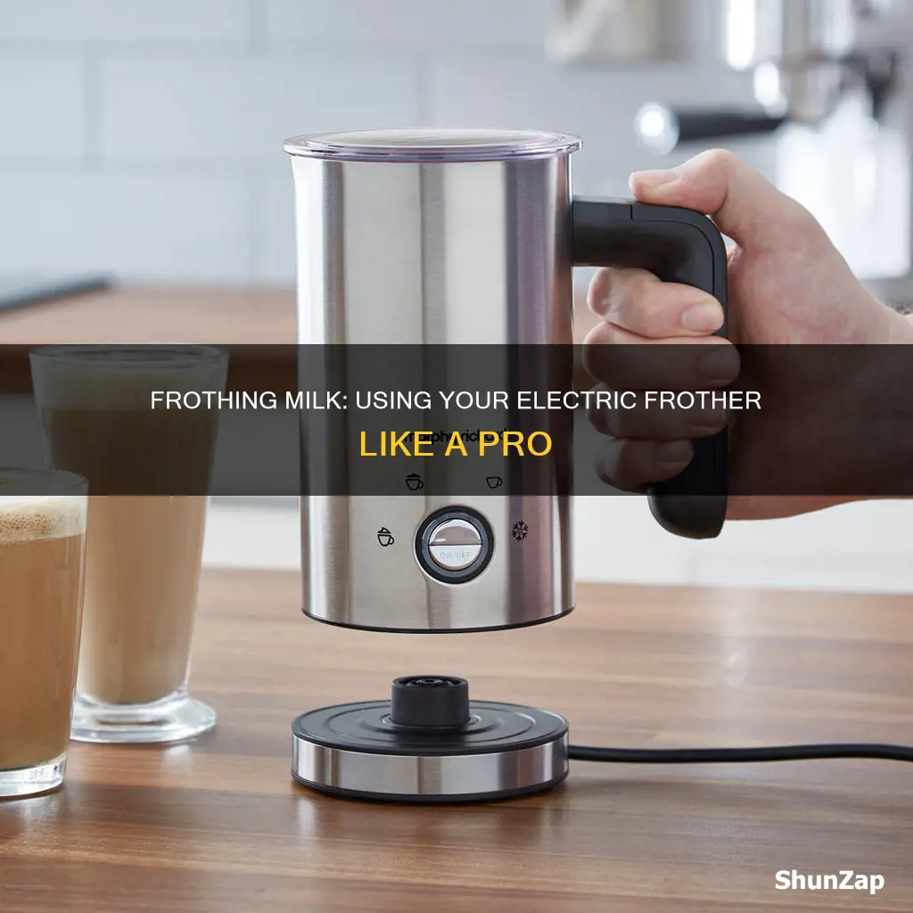 how to froth milk with electric frother