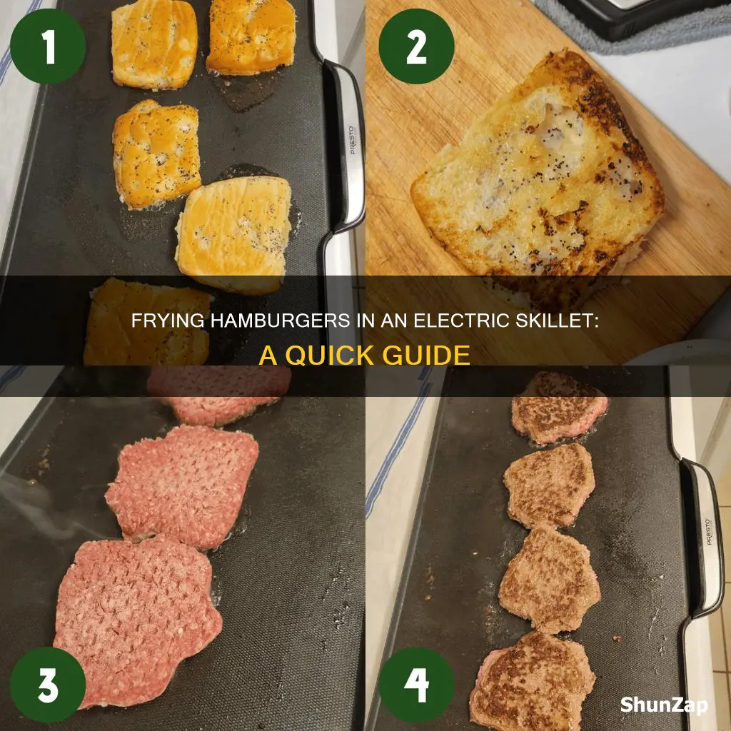 how to fry hamburgers in electric skillet