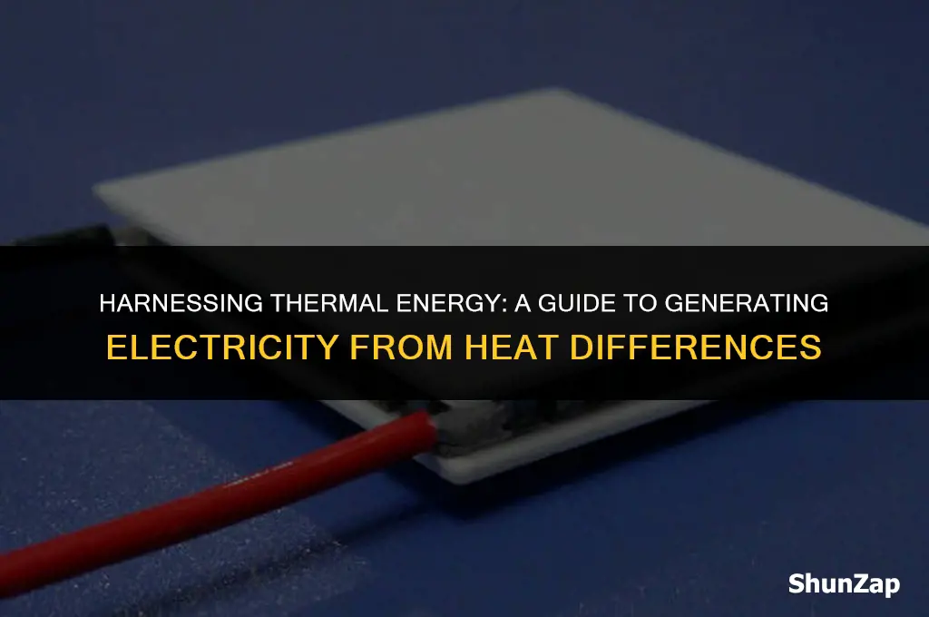 how to generate electriciti with heat difference