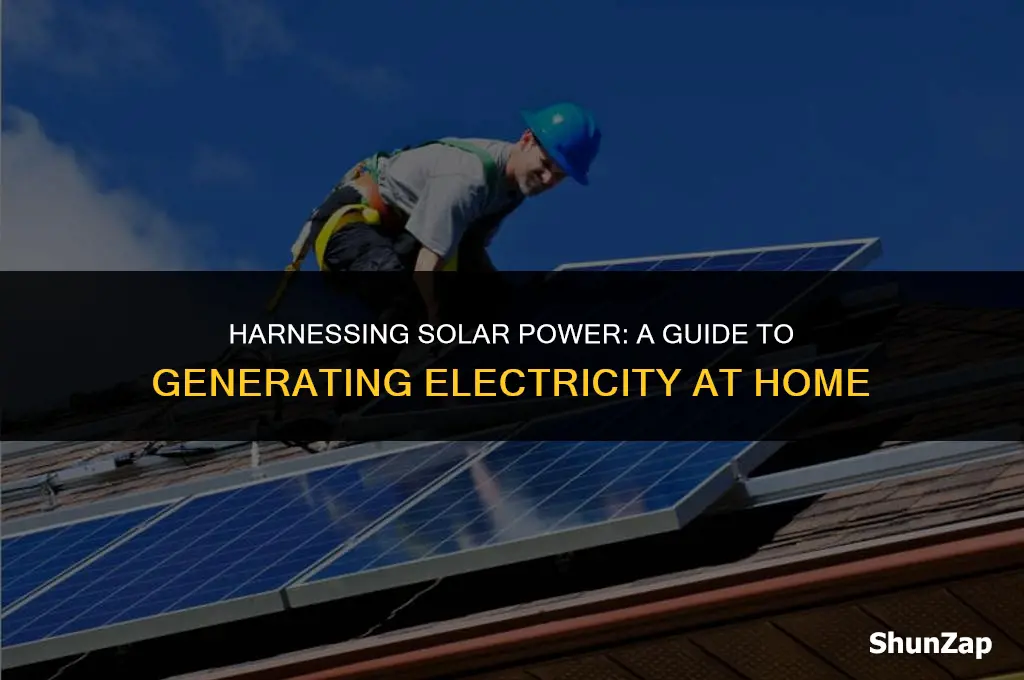 how to generate electricity at home using solar energy