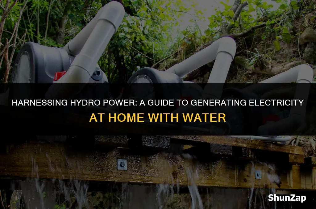 how to generate electricity at home using water